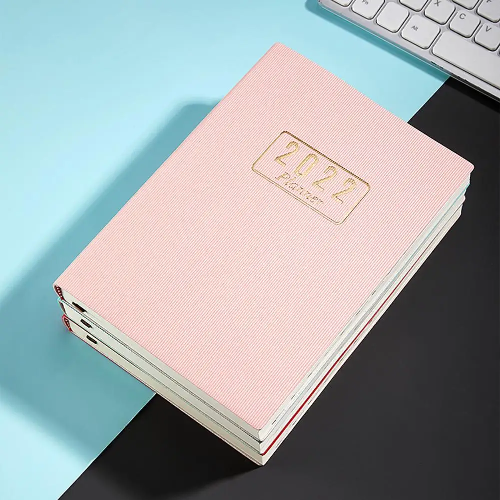 2022 Year A5 Notebook Planner Paper Cover Thicken Memo Pad Note Book DIY English Daily Weekly Schedule | Канцтовары для офиса и