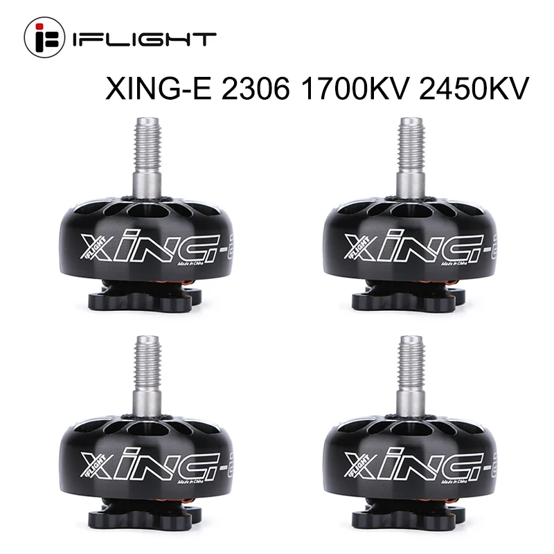 

Пропеллер IFlight XING-E Pro 2306 1700KV 2450KV 2-6S бесколлекторный с валом из титанового сплава 4 мм 5-6 дюймов для гоночного дрона FPV