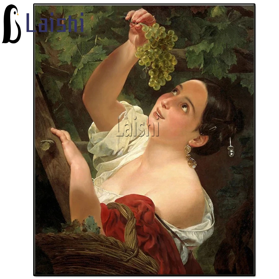 

Square Diamond Painting Classical West Women Diamond Color Embroidery Mosaic Landscape Art Set Home Soft Decoration Gift Decor