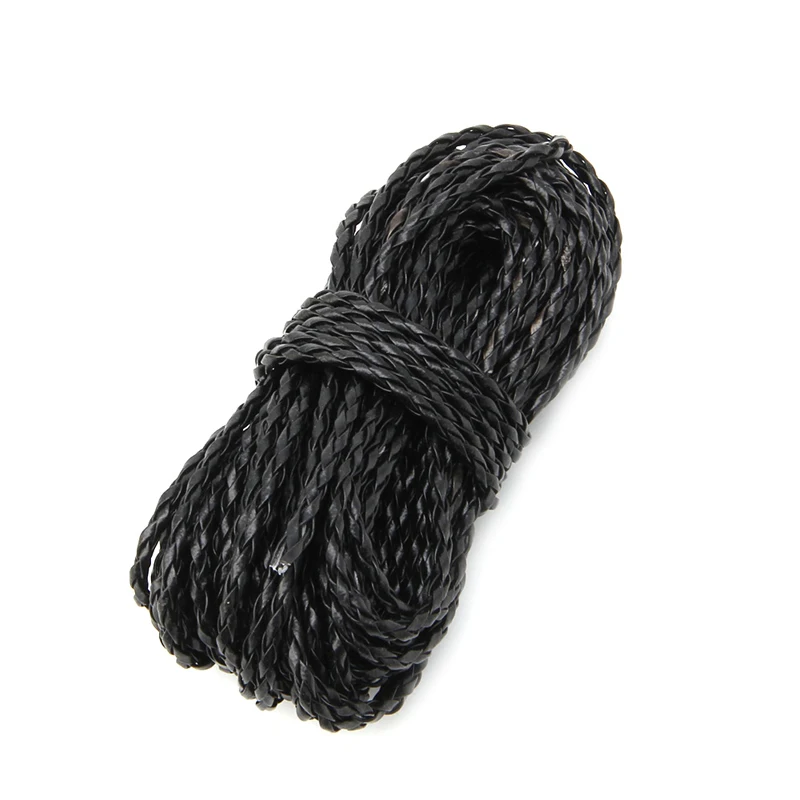

9M Black Leather Braided String Cord Chain 3MM Necklace Rope For Jewelry L4ME