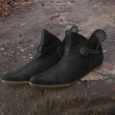 Мужские кожаные ботинки среднего возраста ботильоны в викторианском стиле эпохи