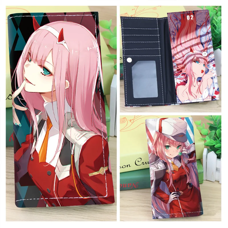 

Anime FRANXX PU Leather Wallet Long Button Purse with Card Holder