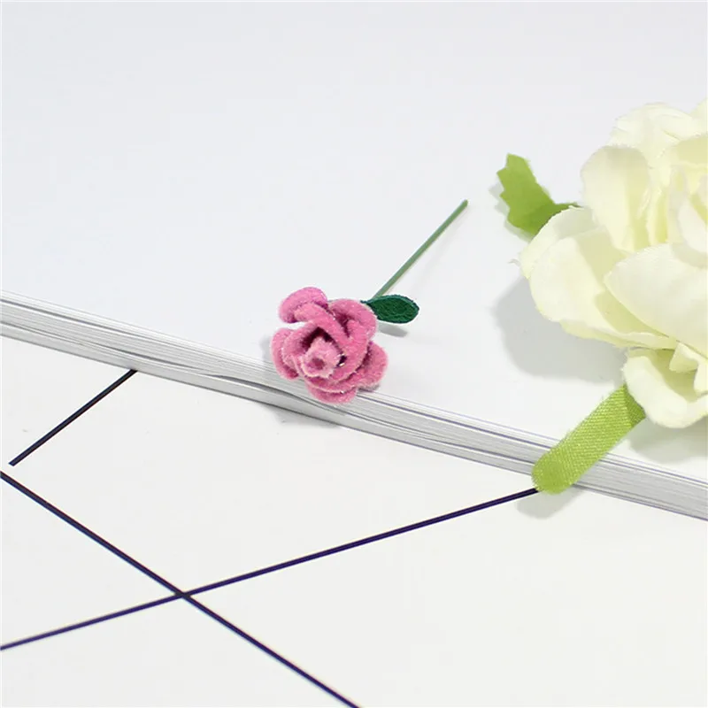 

Velvet Artificial Rose Flower Glass Wishing Bottle Pendant Decor for Filler Rice Vials Diy Jewelry Material Package 34X13mm 1 PC