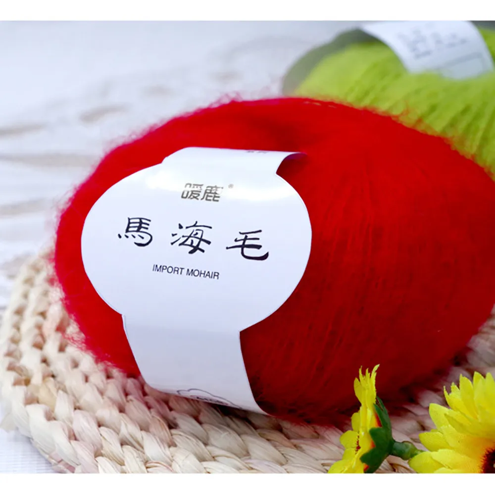 Розничная продажа мягкая из камвольной шерсти Тонкий мохеровая пряжа плюшевые