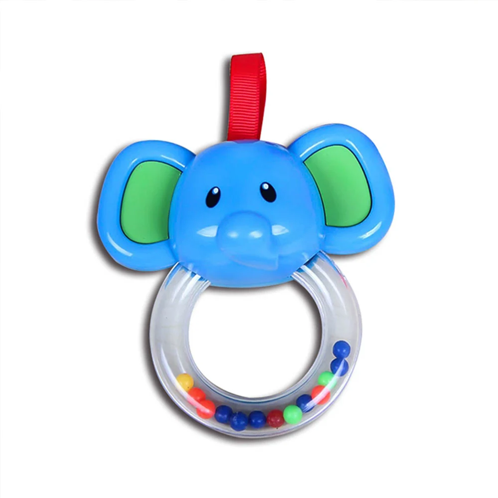 2 Colors Cute Baby Rattles Toy Elephant Cattle Shape Animal Hand Bell Hanging Educational Kids Gift | Игрушки и хобби
