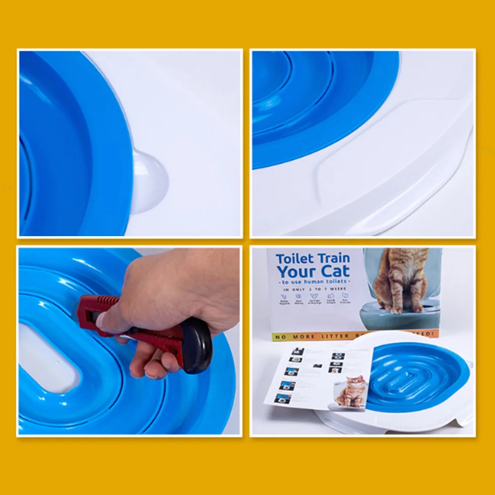 40*40*3.5cm Plastic Cat Toilet Training Kit Litter Box Puppy Mat Trainer Pet Cleaning | Дом и сад