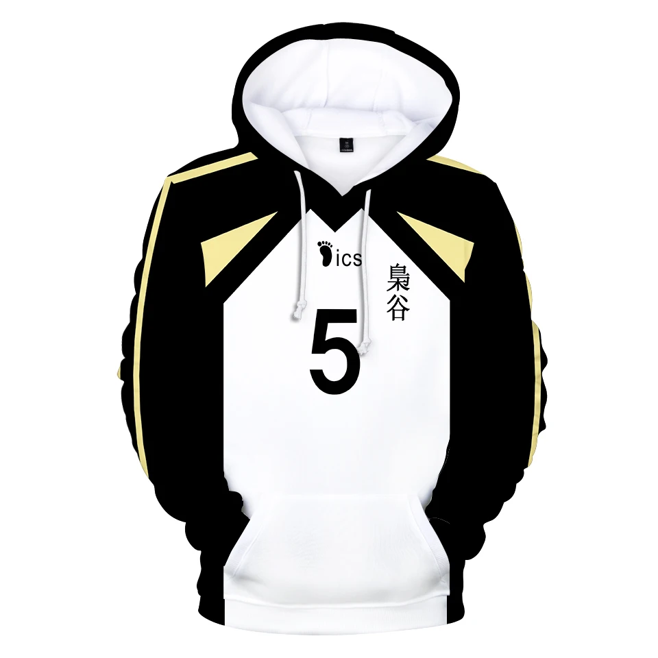 

Толстовка Haikyuu для мужчин и женщин, свитшот с забавным 3D принтом в стиле хип-хоп, худи в стиле Харадзюку, худи, одежда для осени