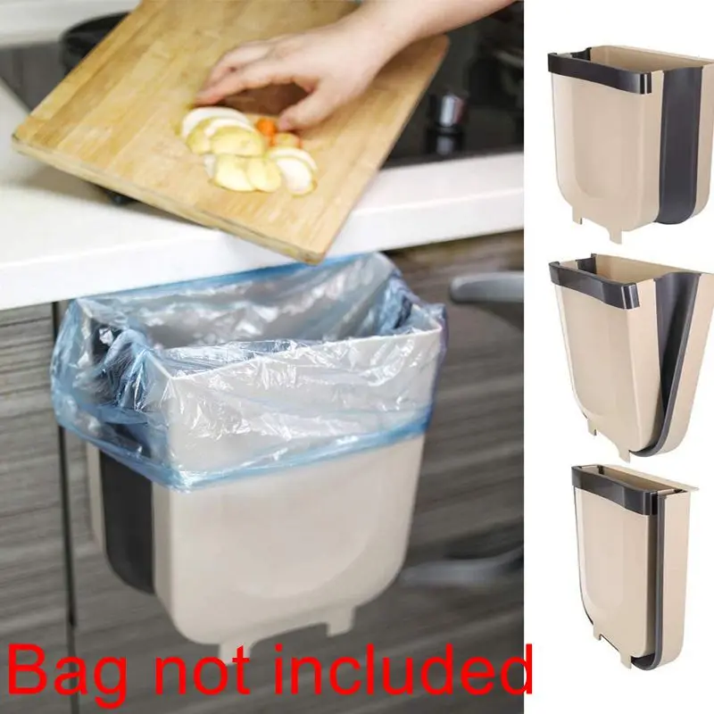 Настенное складное мусорное ведро Кухонное подвесная кухонная Складная