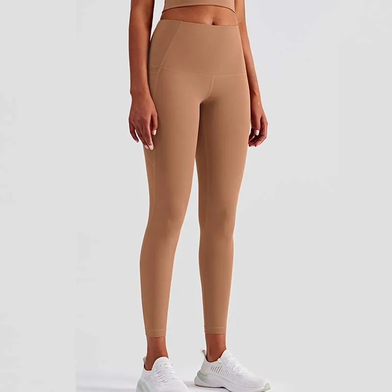 

Naked Feel Yoga Leggings Women Sport Pants Tight Fitness High Waist Trousers Athletic Gym Clothe Butter Soft Moisture Wicking