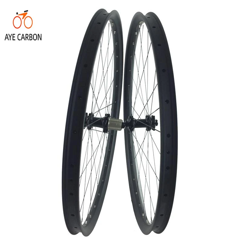 29 дюймов Углеродные колеса 29er MTB с powerway прямые тяговые втулки mtb 30 мм ширина