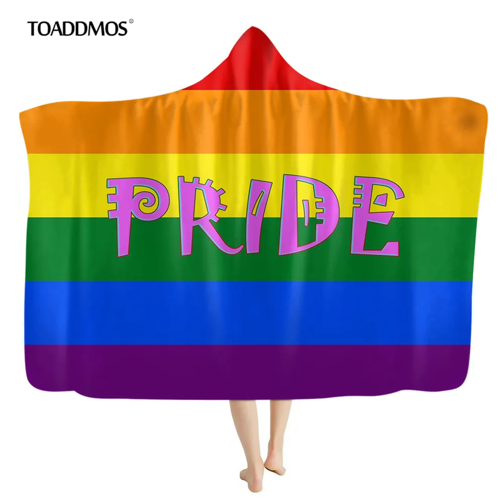 

Одеяло TOADDMOS, с принтом радужного флага, ЛГБТ, для взрослых и детей, теплые одеяла для дивана, спальни