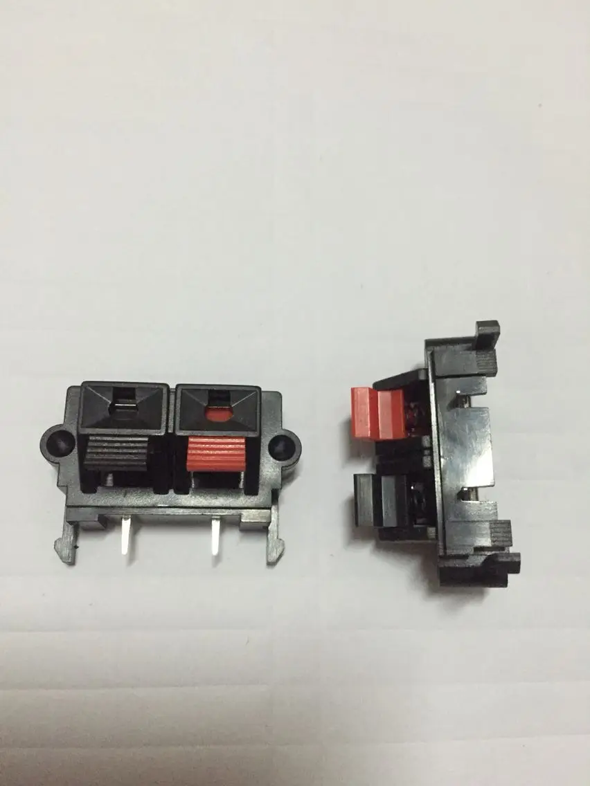 Original new 100% loudspeaker terminal clamp one row 2-position test clamps audio 2P red and black | Обустройство дома