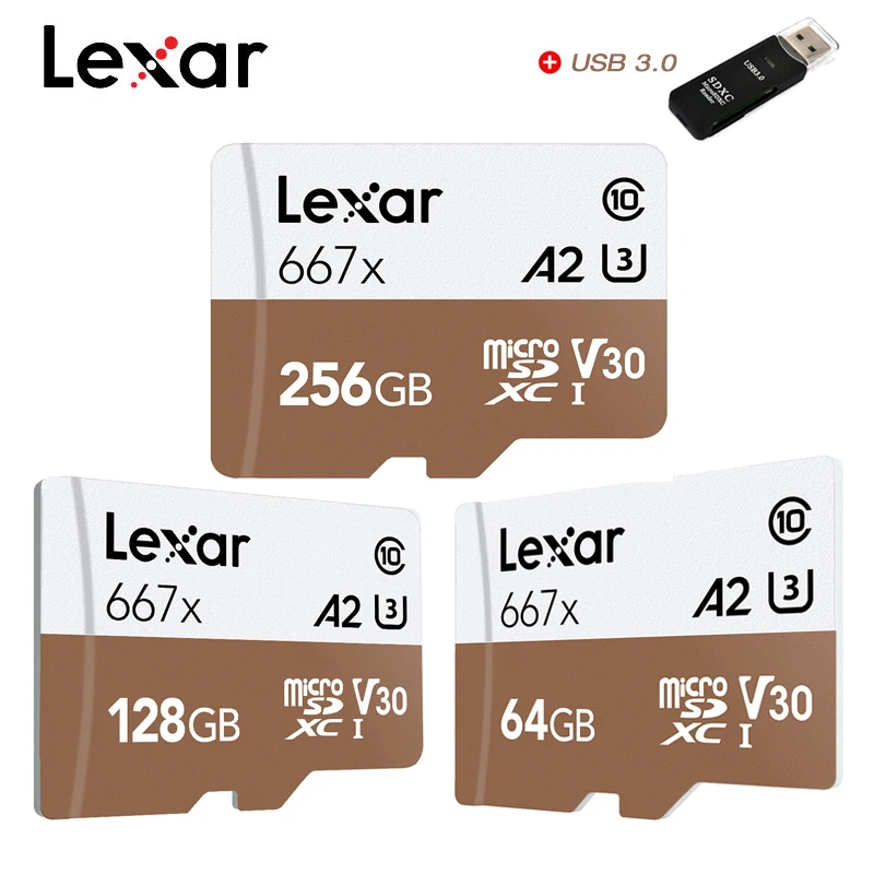 Оригинальная профессиональная карта памяти Lexar 64 ГБ 128 256 макс. 100 МБ/с./с чтения 667x
