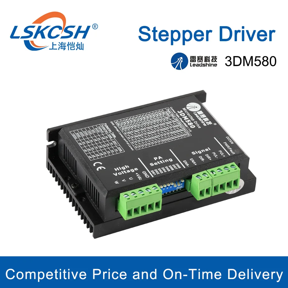 LSKCSH 3 Phase Laser Leadshine Stepper Driver 3DM580 18-50V DC 1.0-8.0A for Co2 Laser Engraving Cutting Machines  1390/1410