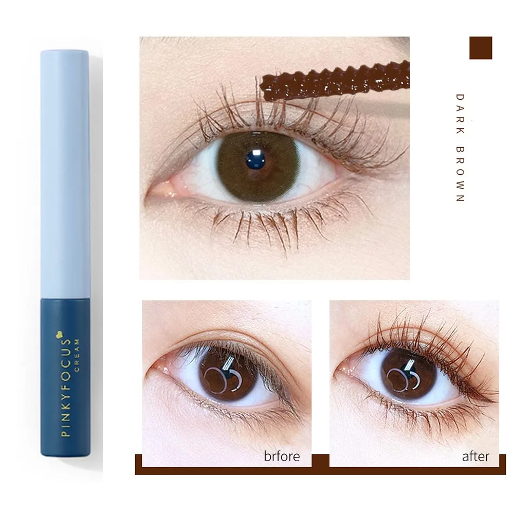 Профессиональная супертонкая тушь для ресниц макияж моющаяся без шелушек черный