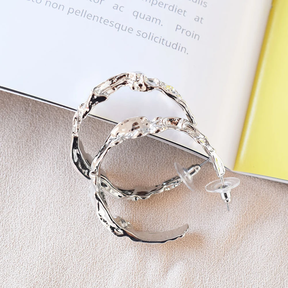 Серьги-кольца женские скрученная волна золотые 1 пара | Украшения и аксессуары