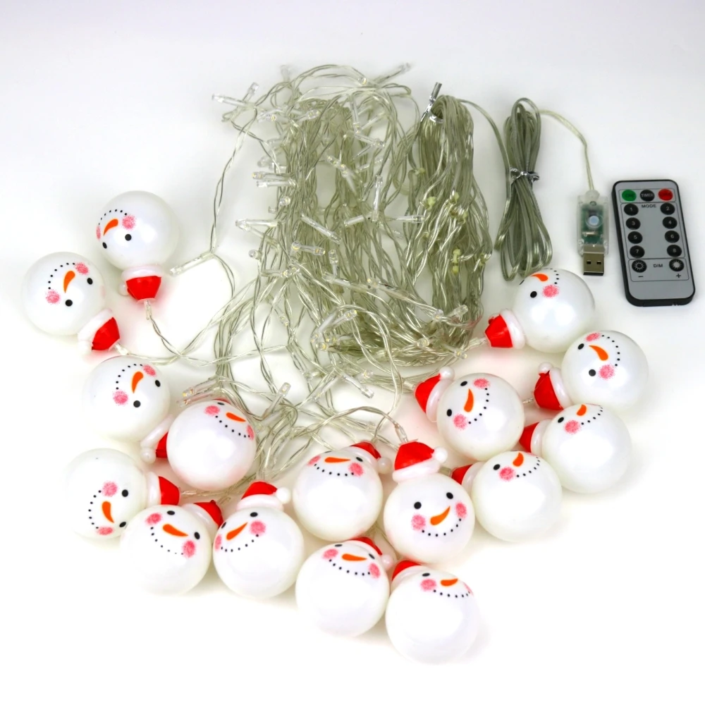 

Battery/USB Operated 3.5M 96 LED snowman curtain string light 8 Modes santa Christmas garden party wedding light with controller