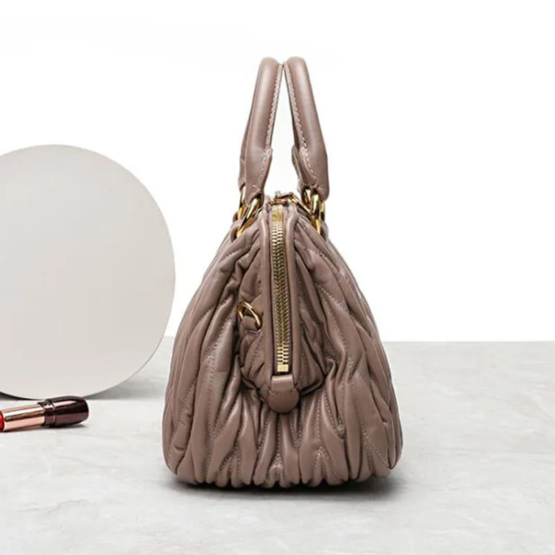 

Handbag women leather shoulder bag 2021 new sheepskin bag fashion Women's handbags large capacity ladies crossbody bags