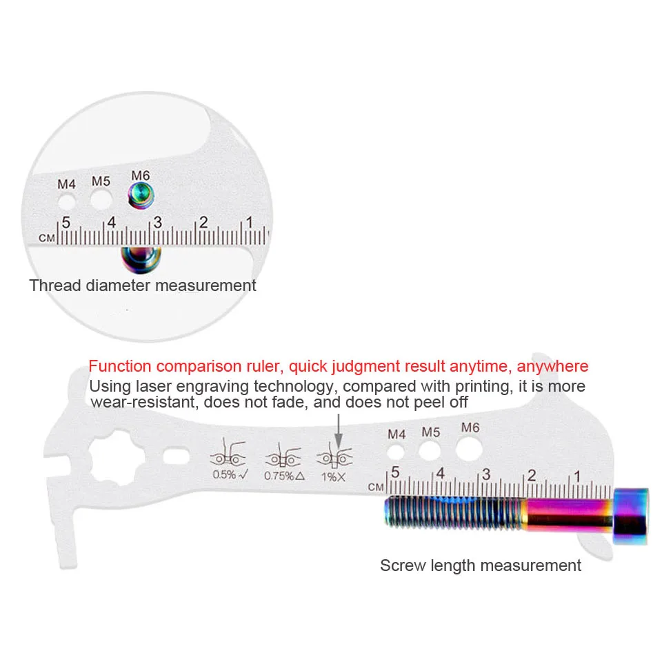 

304 Stainless Steel MTB Bike Road Bicycle Chain Roller 3 in 1 Bike Chain Checker Indicator Checker Chain