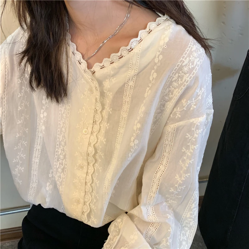 REALEFT осень длинный рукав корейский OL стиль элегантные кружевные женские шорты и