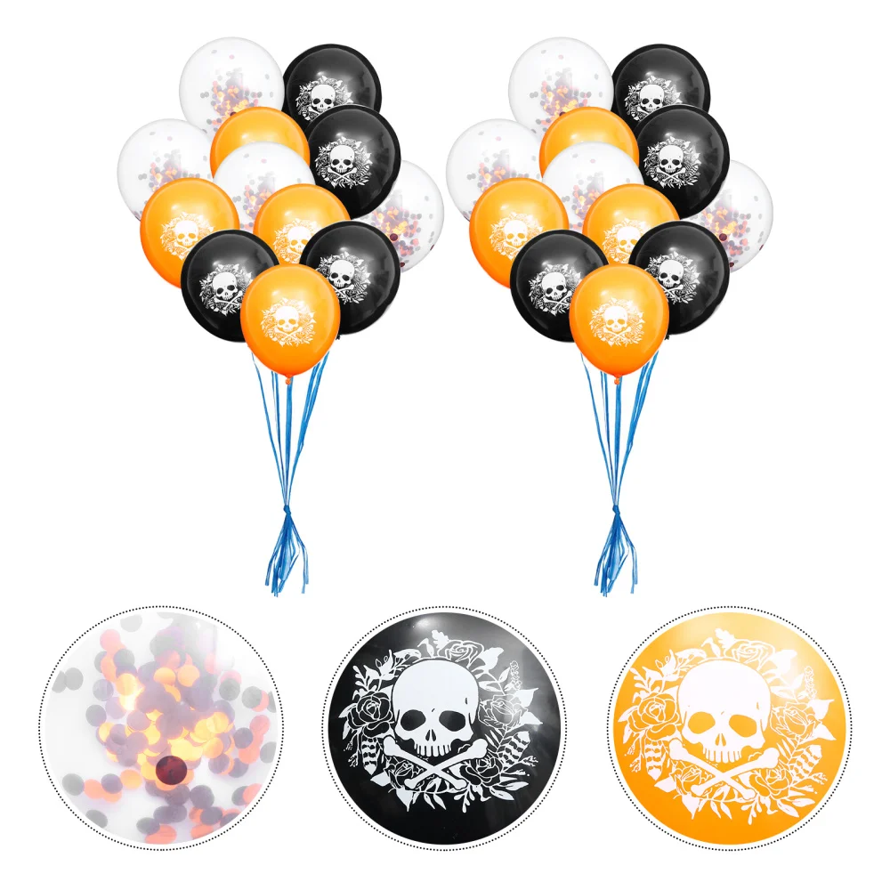 

24 Pcs Horrible Party Balloons Halloween Party Decorations Latex Balloons