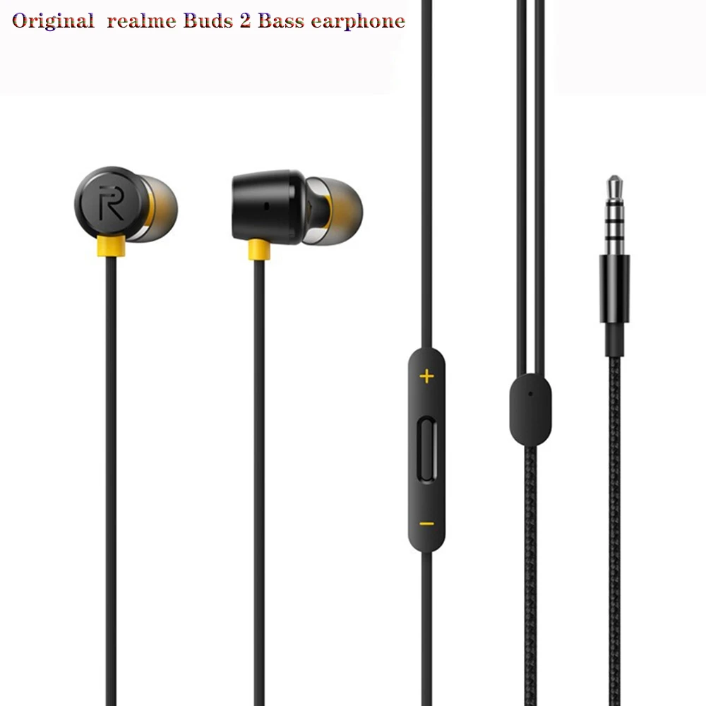 RMA 155 Realme Buds 2 wired-3.5mm Earphones With Mic Earbuds Headphones For 7 6 Pro XT 6S 6i Q3 Q2 GT Neo POCO X3 NFC | Электроника