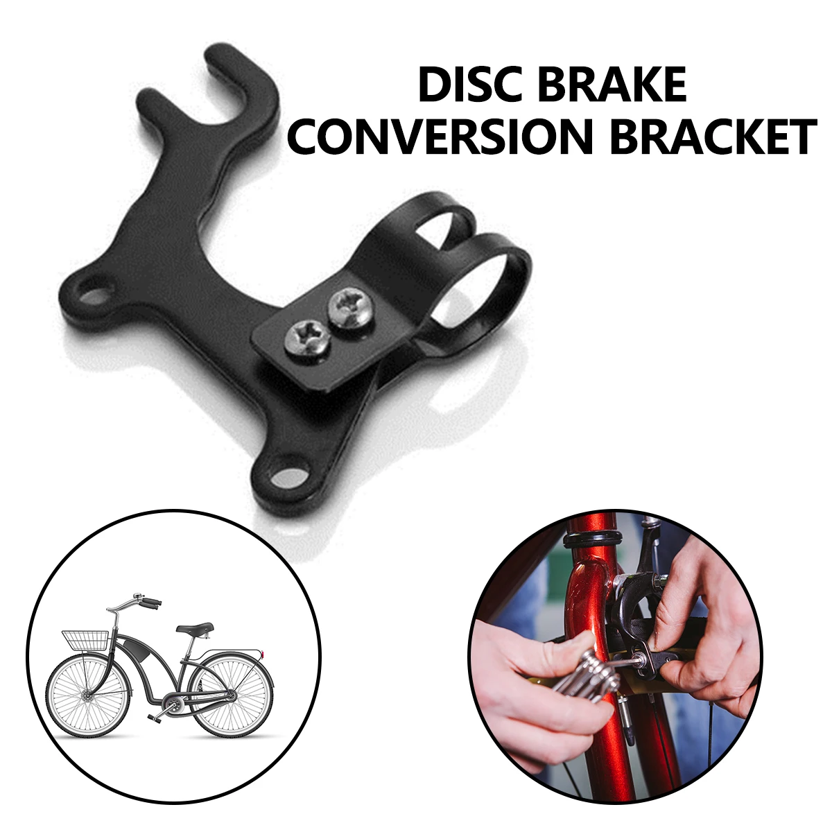 

32mm Bicycle Brake Bracket Adapter Stainless Steel Adjustable Bike Disc Brake Bracket Frame Mounting Holder Bicycle Accessory