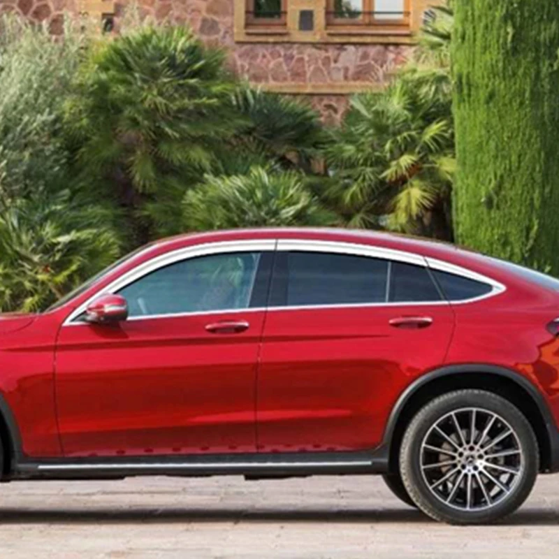 

Use For Benz GLC Coupe 2016--2020 Year 6 Pcs Windows Visor Body Kit Door Accessories Electroplated Parts Rain Sun Shield