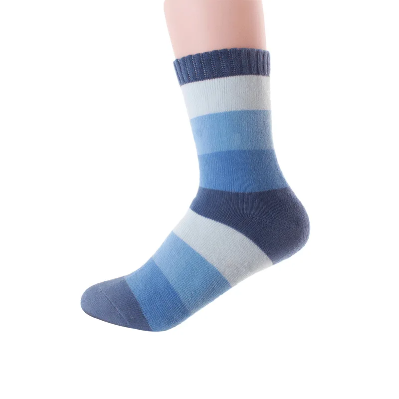 

2020 New Autumn Winter Kids Striped Cotton Thick Terry Socks Keep Warm Soft Breathable Boys Girls Colorful Casual Towel Socks