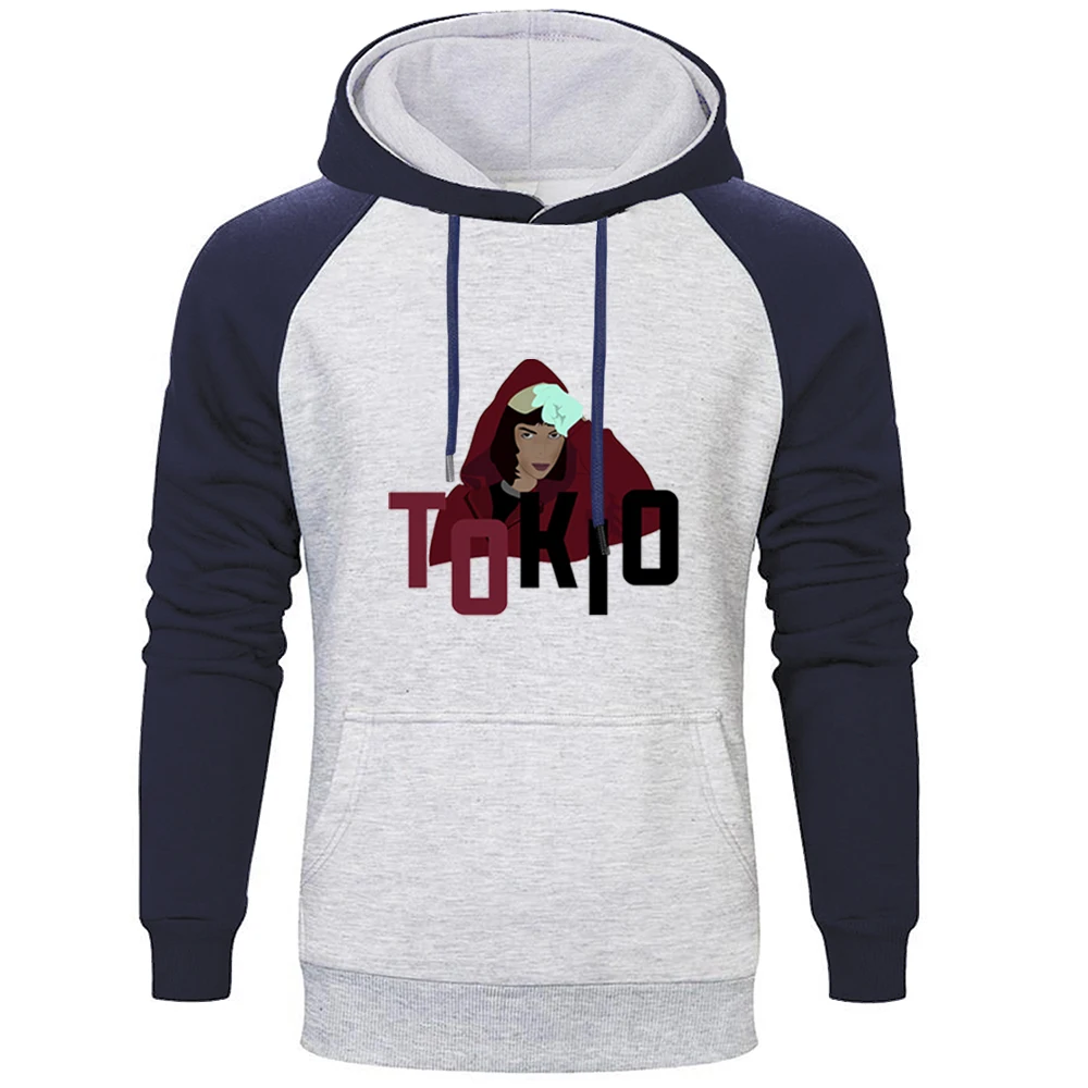 

Толстовка мужская зимняя флисовая с капюшоном, с принтом «Дом Бумаги»