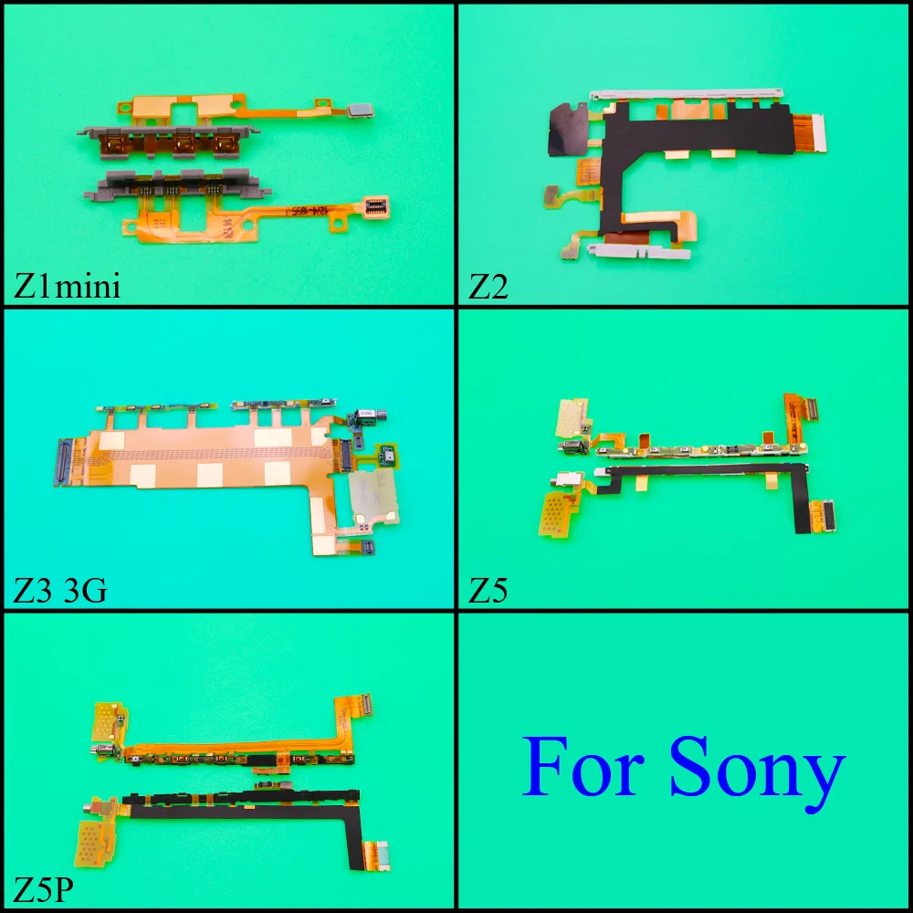 

YuXi For Sony Xperia Z1mini Z2 Z3 3G Z5 Z5P Compact Premium Plus Dock Charging LCD Connector Power Volume Key Mic Flex Cable