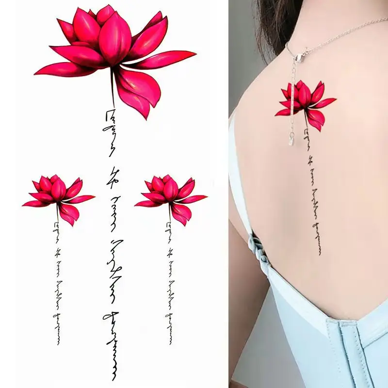 

temporary fashion tattoos rose flower leaves sexy girl model tattoos for women temporary tattoo sticker roses body art tatoo
