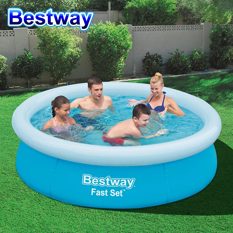 

Pool Bestway 57252 Size 6' X 20''/183 X 51cm Easy Set Inflatable Swimming Pools Outdoor Above Ground Gartenpool for Kids Family