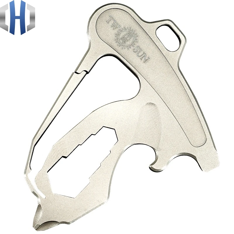 Титановый сплав Мульти-инструмент брелок открывалка отвертка ключ открытый