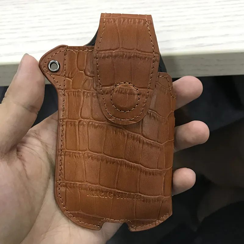 

Genuine Leather Case for IQOS E Cigarette Shell Protective Case Cover Bag For IQOS Black Brown