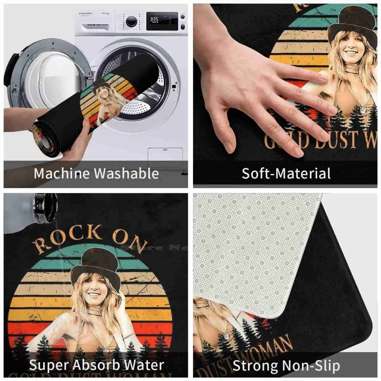 Мягкая подушка Stevie Nicks 1F домашний Коврик для двери коврик &quotавтомобиль&quot Band