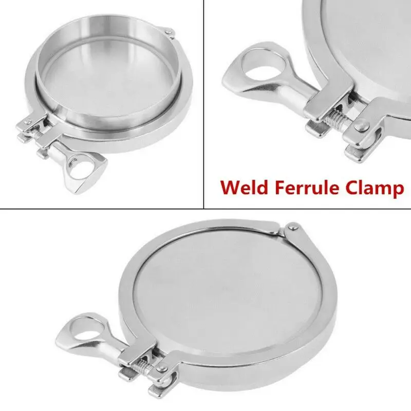 

End Cap + Weld Ferrule +Tri-clamp +PTFE Gasket Sanitary SS304 Set 102mm / 4" 4"DN100 High Quality Tool Accessories Ferrule Clips