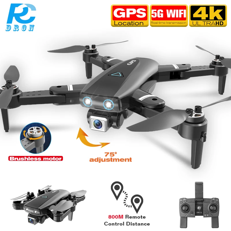 

RC S167 Pro GPS Professional 4K Drone HD Camera 20mins 5G FPV Adjustment Angle Foldable Brushless RC Quadcopter Drones PK SG108