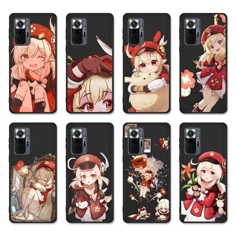 

Genshin Impact Klee Phone Case For Redmi Note 10 9 8 6 Pro Max 4X 4 5 5A 7 8 8T 9S Silicone Cover Coque Funda