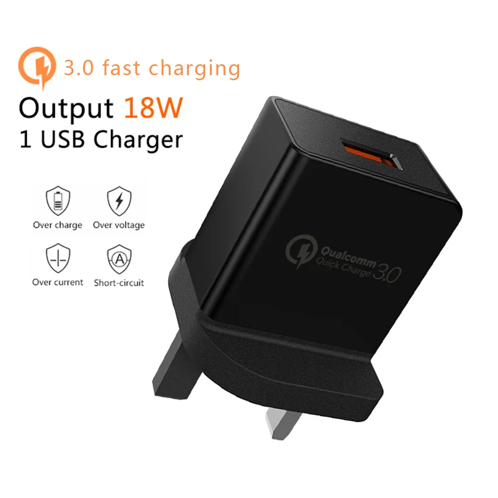 NORTHFIRE UK 18W Quick Charger QC 3.0 USB For iPhone Samsung Xiaomi Huawei Fast Wall Phone Plug Adapter | Мобильные телефоны и