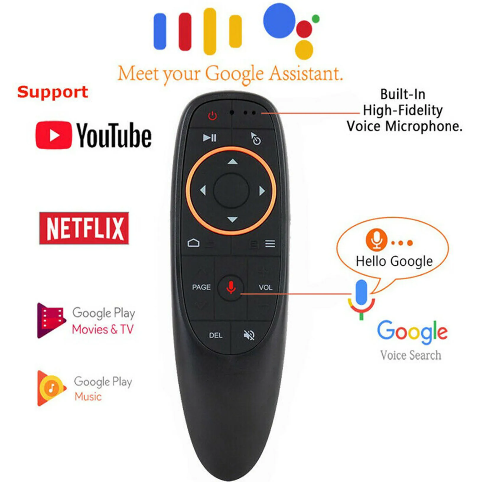 

2.4G Voice Remote Control Wireless Keyboard Air Mouse for PC TV Android BOX Mini