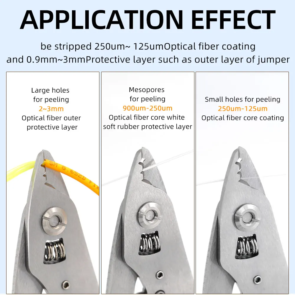 FTTH CFS-3 Three-port Fiber Optical Stripper/ Pliers/ Wire strippers High quality stainless steel Optical Fiber Stripping Plier