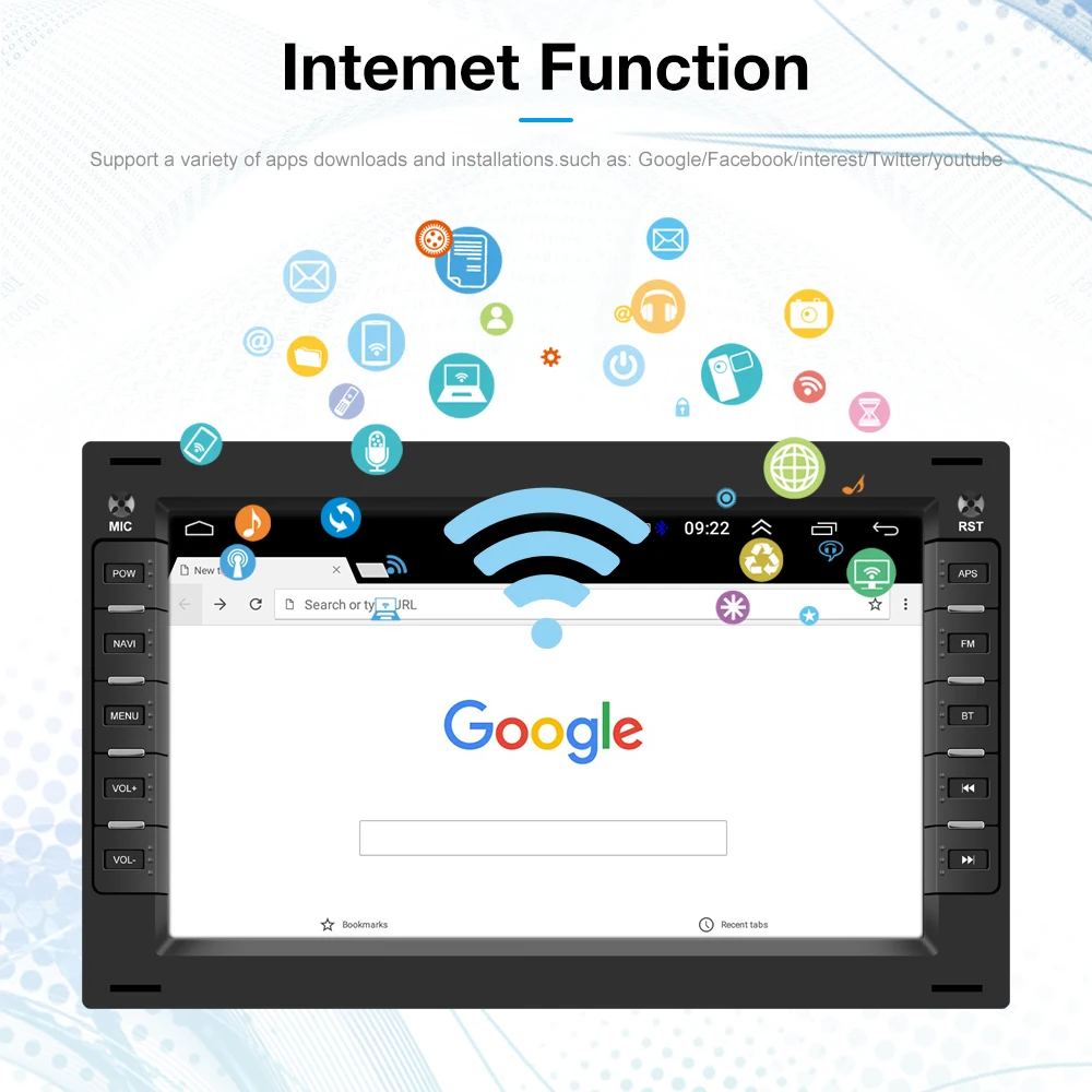 Podofo Android 2 Din Автомобильный Радио мультимедийный плеер GPS Wifi для BORA POLO MK5 SHARAN JETTA MK4