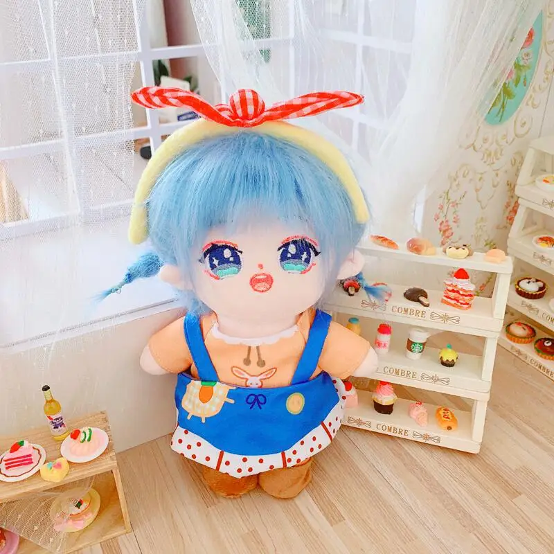 Человеческие хлопковые куклы плюшевые игрушки 20 см Kawaii Qversion Lanzhi Xiaowu сетчатые