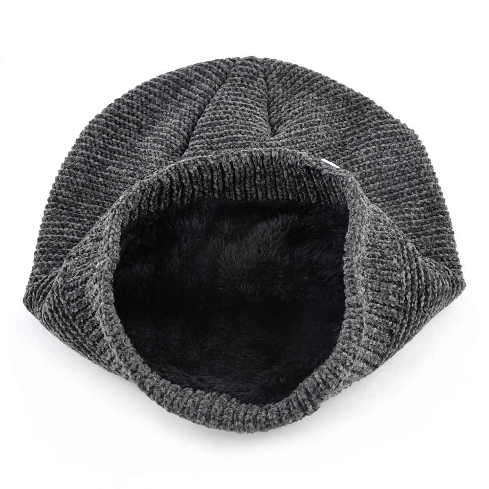 Вязаная Шерстяная Шапочка и шарф для мужчин Зимняя Толстая теплая шапочка
