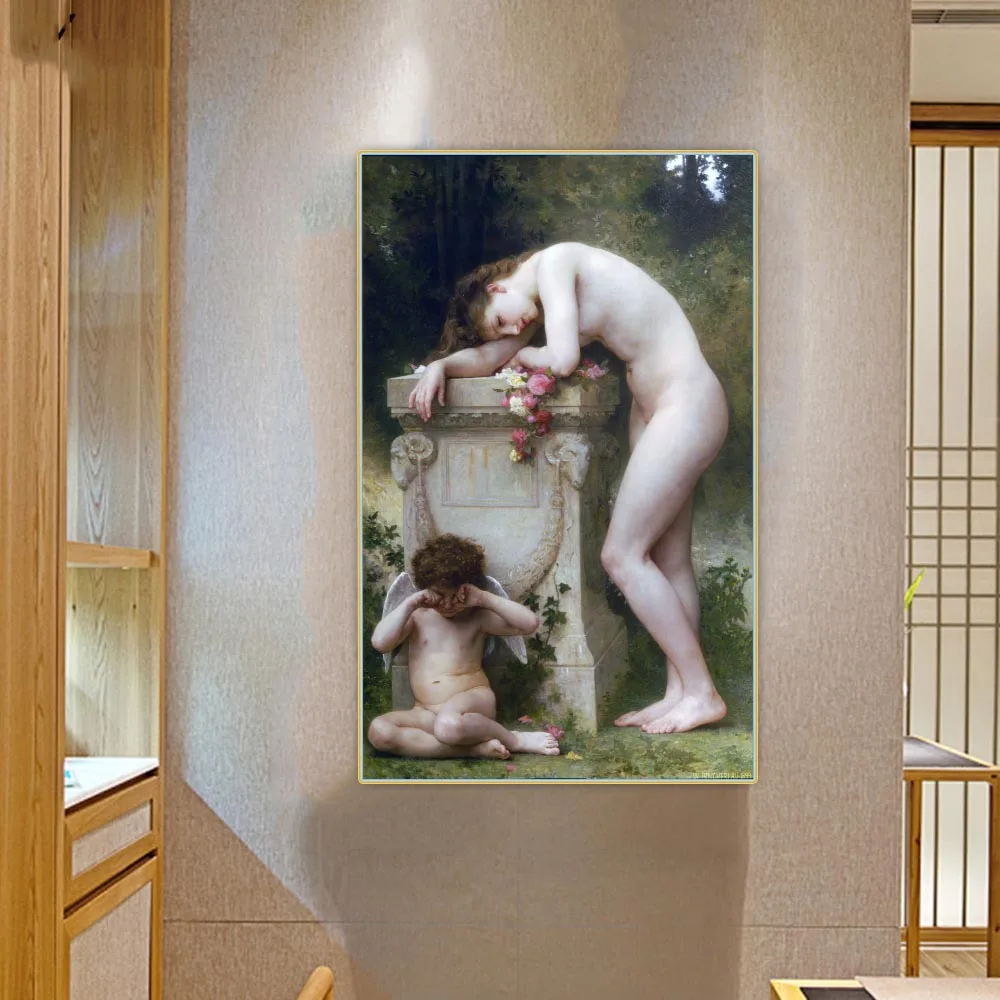 Elegy 1899 г. от William Bouguereau картина маслом на холсте эстетичная печать стене