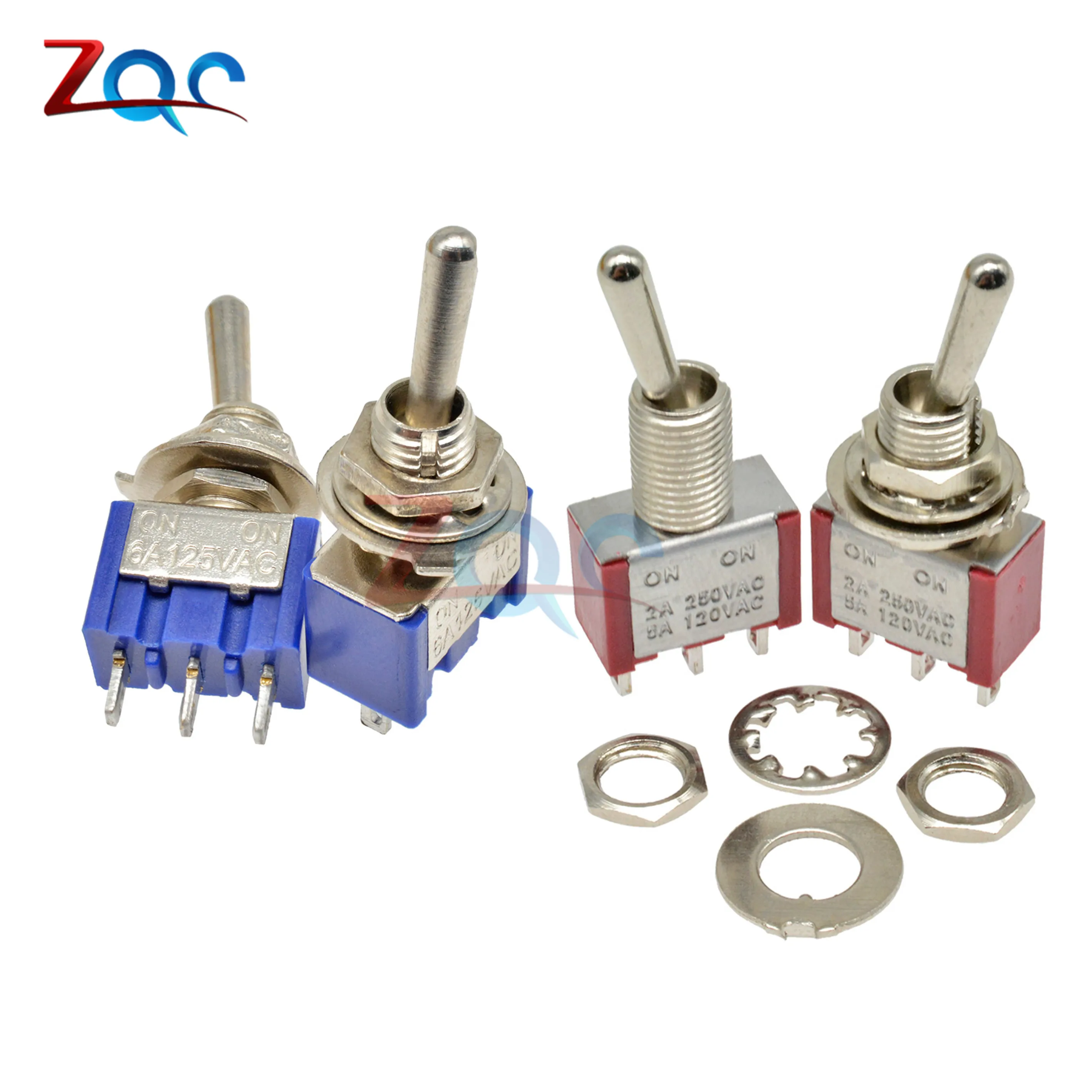 5 шт. 3 контактный переключатель с 2 позициями и защелкой SPDT MTS102 ON 120VAC 6A 5A 2A 250VAC 1/4