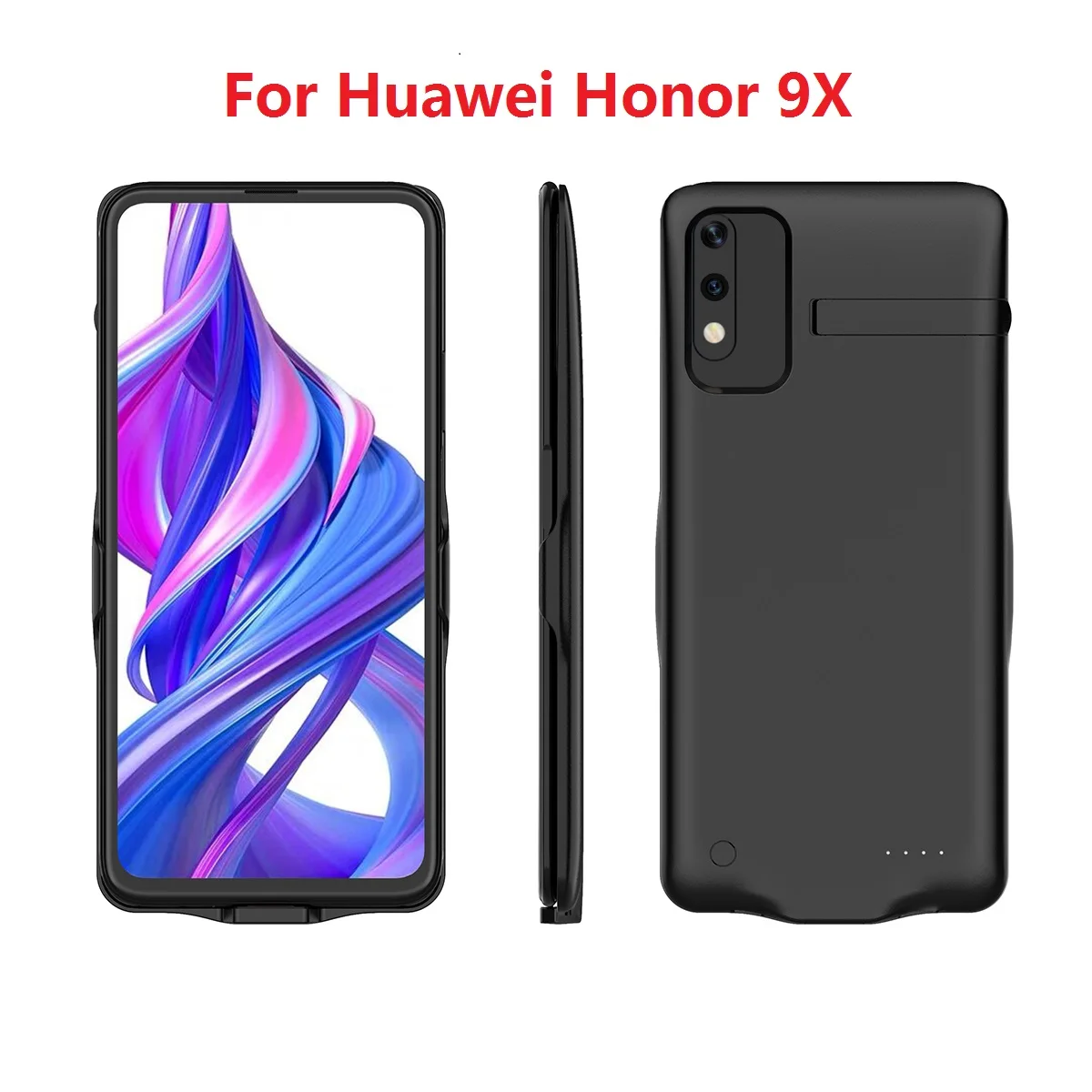 Honor 9X Black Для huawei Honor 9X Honor 9X Pro Чехол для зарядного устройства 6500 мАч удлинение резервного копирования зарядки Powerbank чехол для Honor 9X Чехол подставка - Цвет: Honor 9X Black