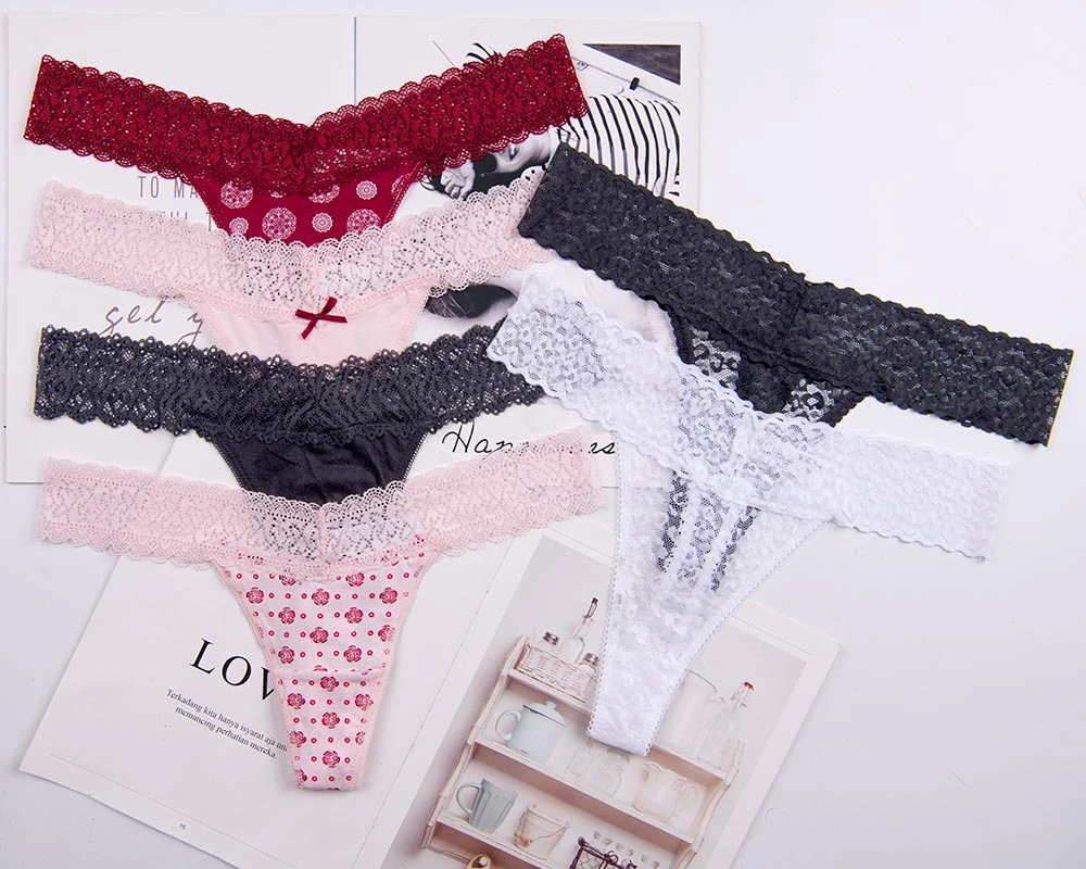 Женские сексуальные кружевные стринги Трусы-стринги нижнее белье для женщин