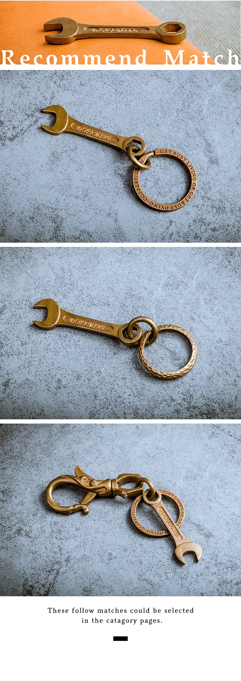 Coppertist. wu Античная бронза брелок кольцо сплав гаечный ключ в форме гаечного ключа кулон брелок Автомобильная сумка повесить Ретро орнамент